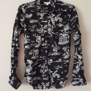 Charter Club garden print button down